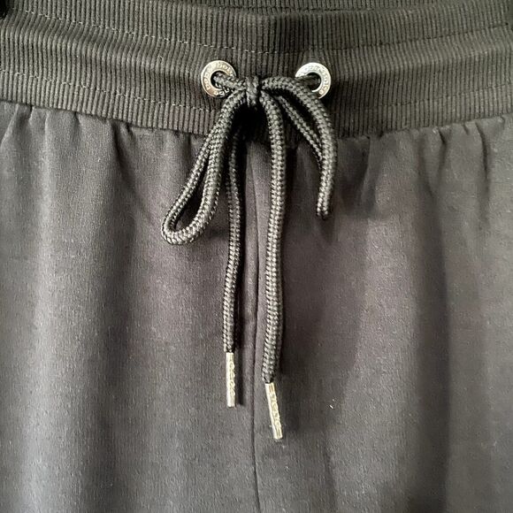 bebe Sport Metallic Logo Sweatpants Black Medium - Picture 2 of 10